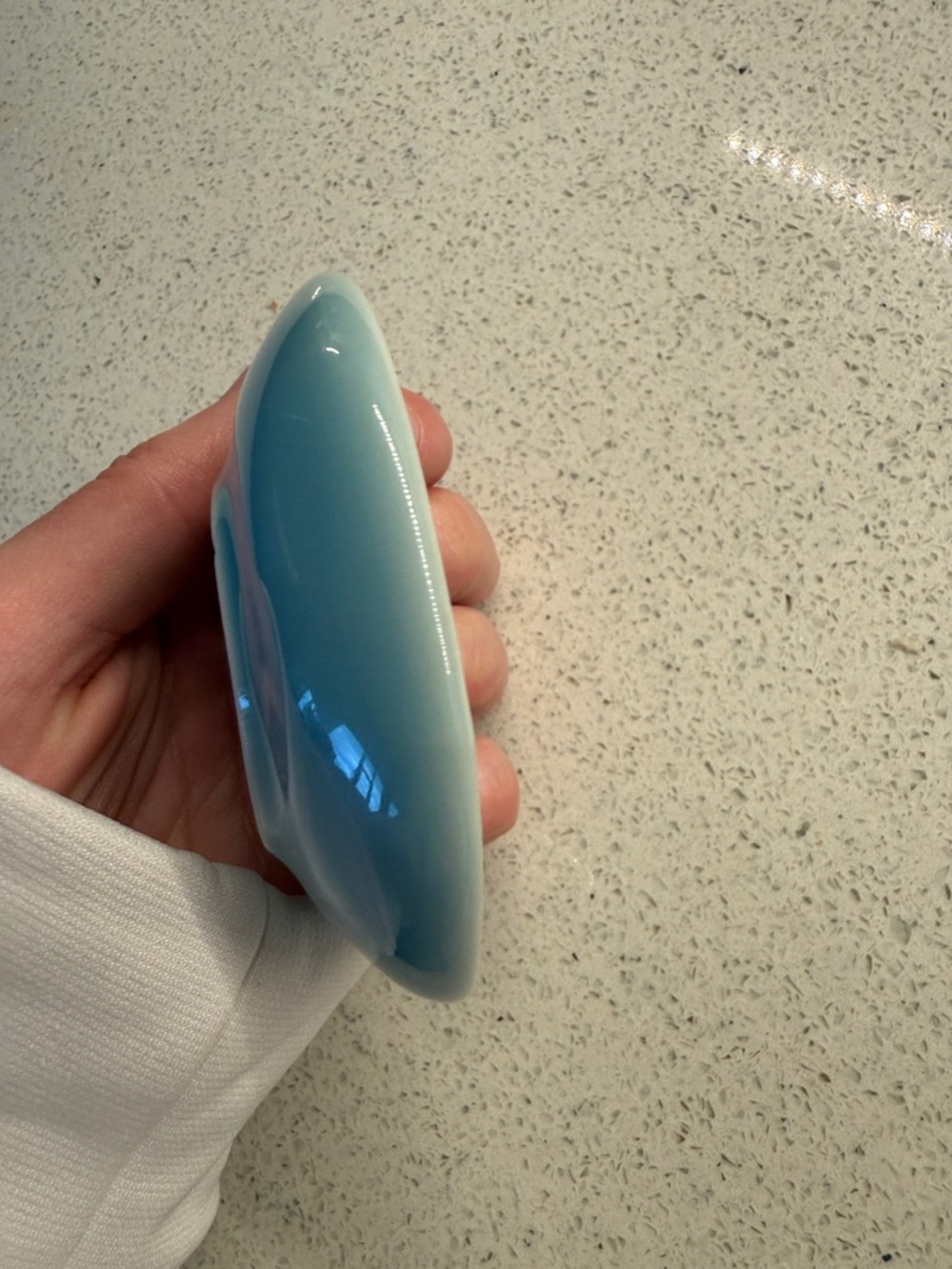 Handwritten 'I love you' Blue Ceramic Trinket Dish - Picture 4 of 5